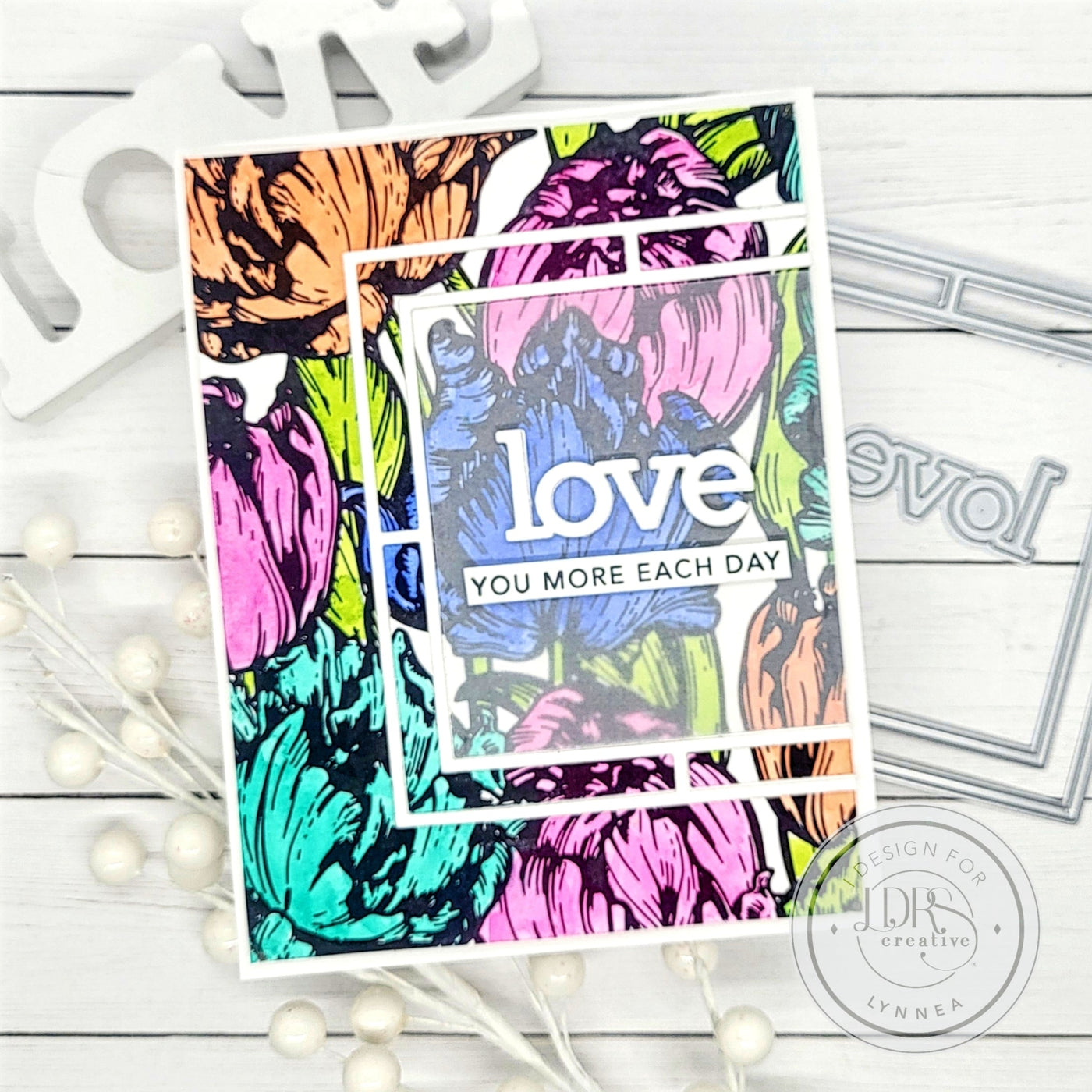 Tulip Mix Background Impress-ion Press + Foil Plate