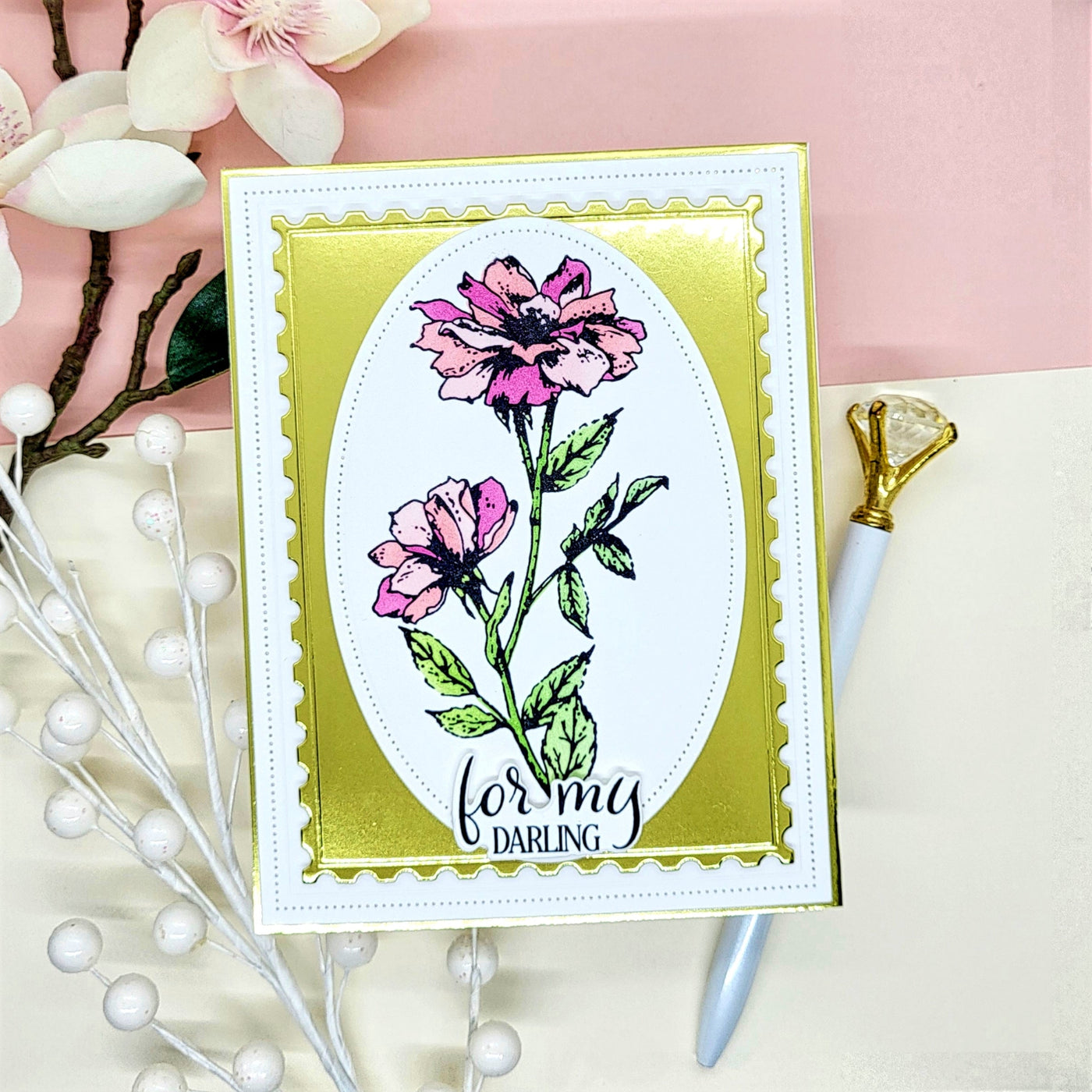 Victorian Petals Impress-ion Press + Foil Plate