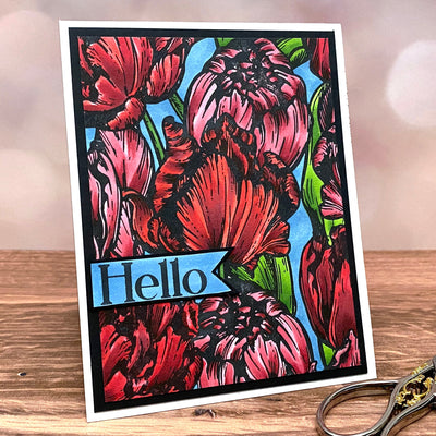 Tulip Mix Background Impress-ion Press + Foil Plate