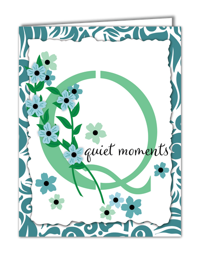 Floral Reverse Background 6x6 Stamp