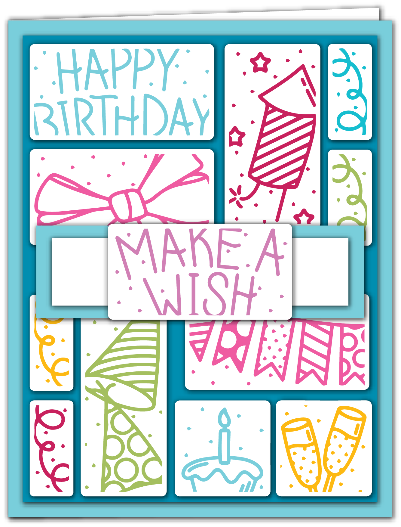 Birthday Puzzle Scenes 6x8 Stamps