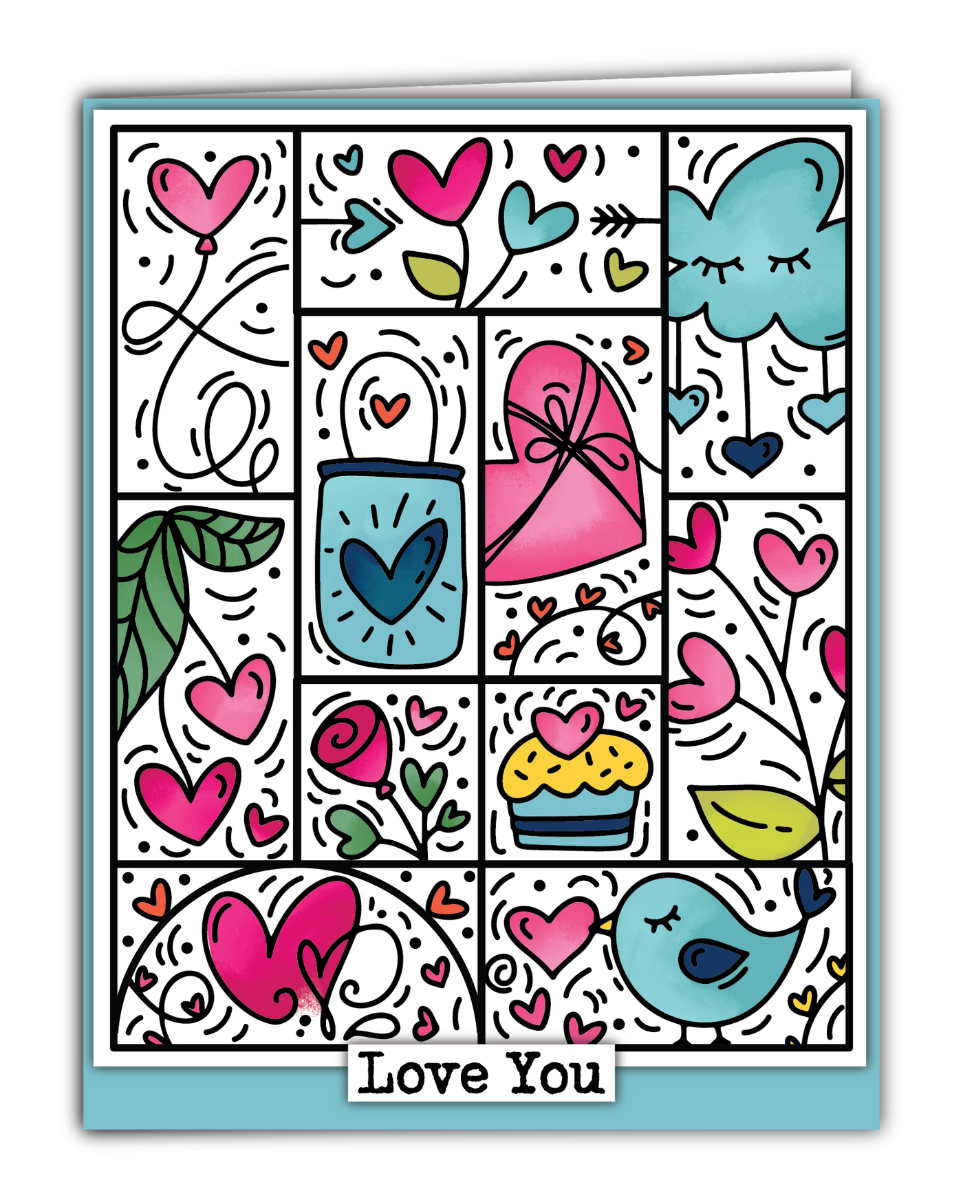 Hearts Puzzle Scenes 6x8 Stamps