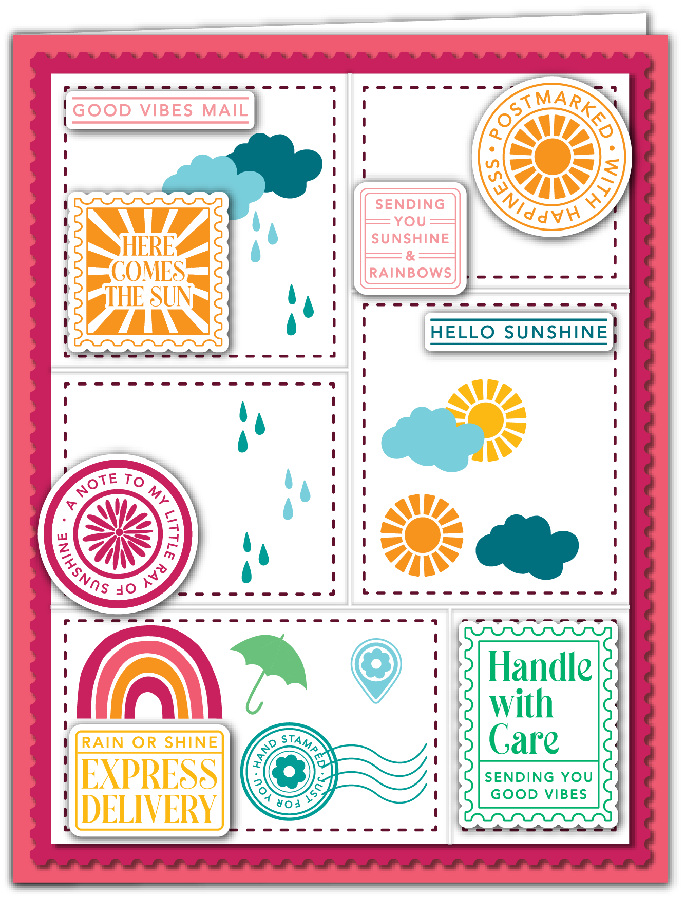 Nested Postage Collage Dies