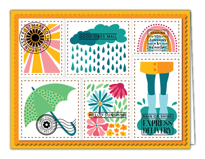 Here Comes the Sun Postage Collage Layering Stencils