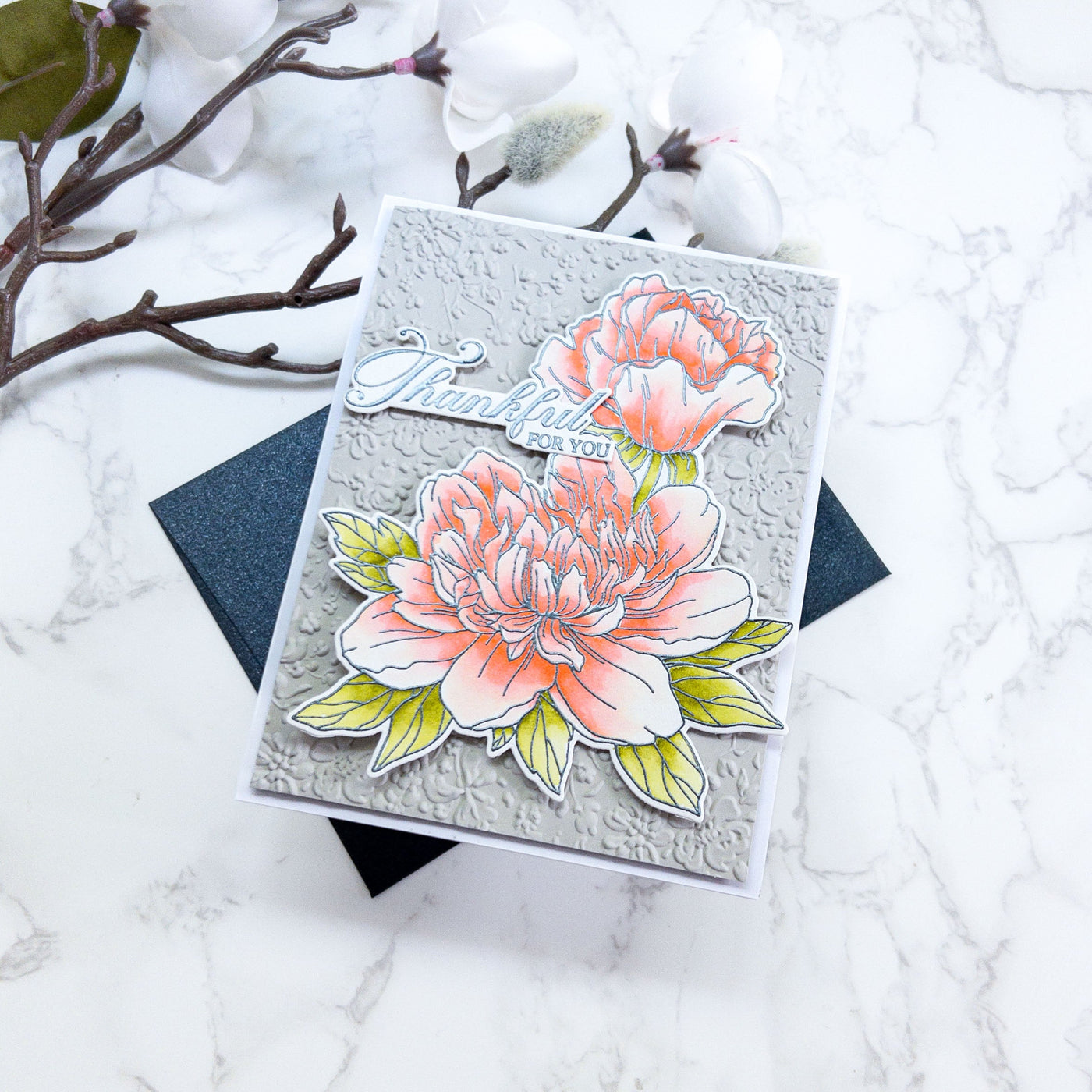 Romantic Floral 3D Embossing Folder