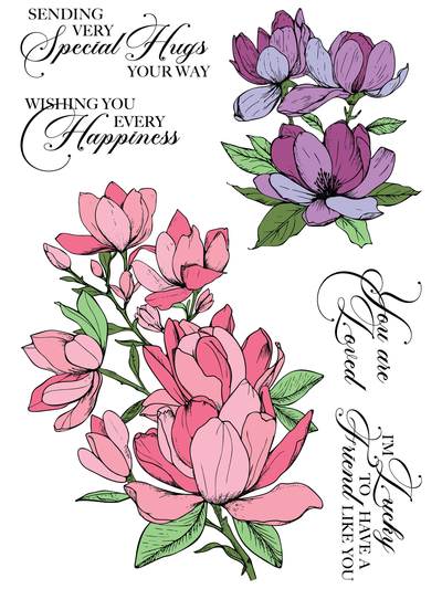 Sweet Magnolias 6x8 Stamps