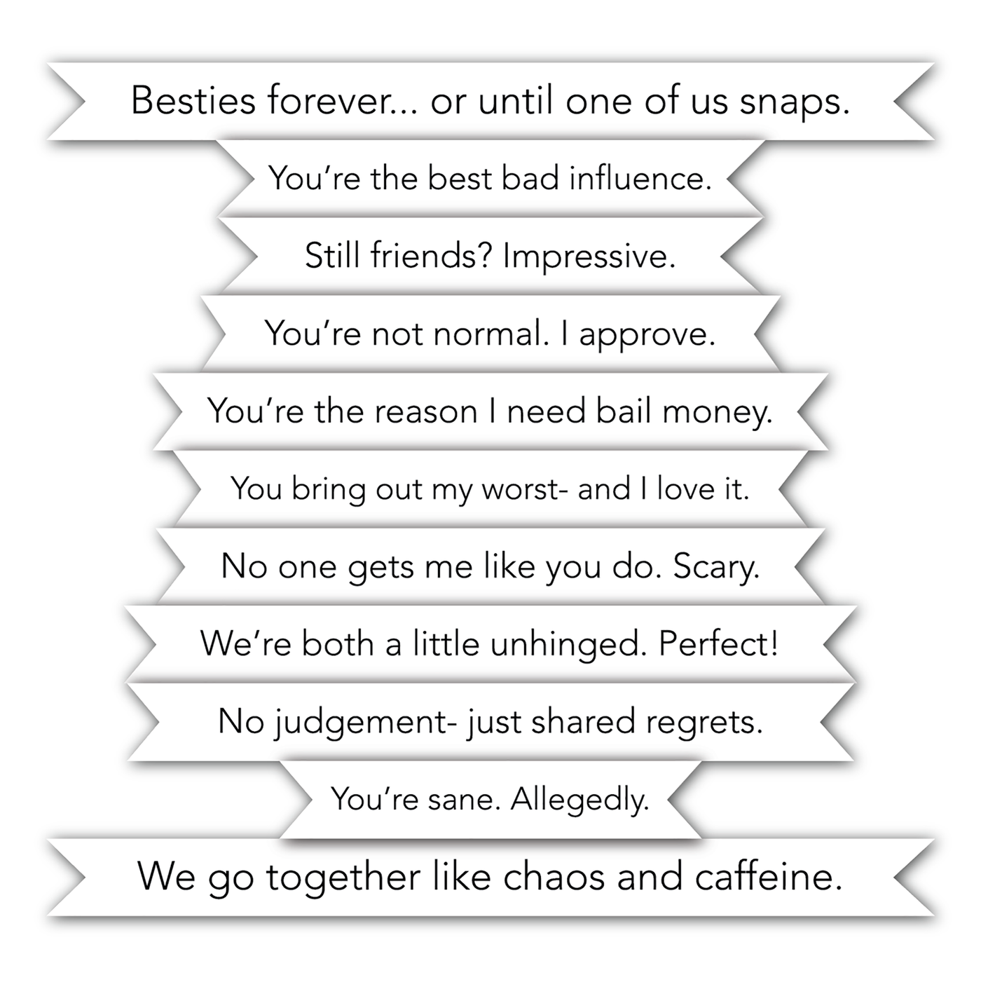 Snarky Best Friends Stack Stamp