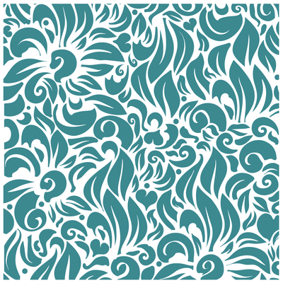 Floral Reverse Background 6x6 Stamp