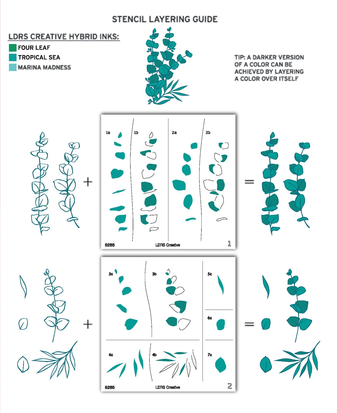 Eucalyptus Layering Stencils