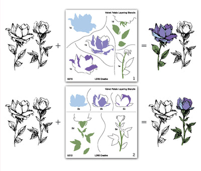 Velvet Petals Layering Stencils