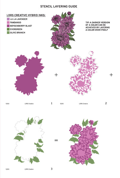 Delightful Dahlias Layering Stencils