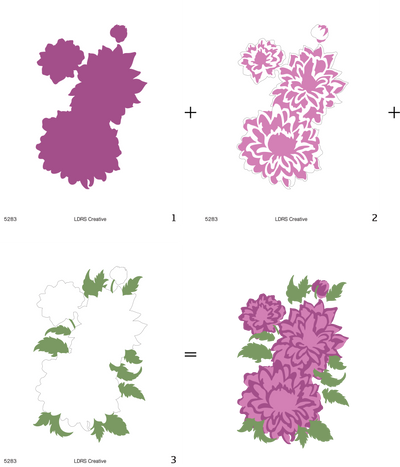 Delightful Dahlias Layering Stencils