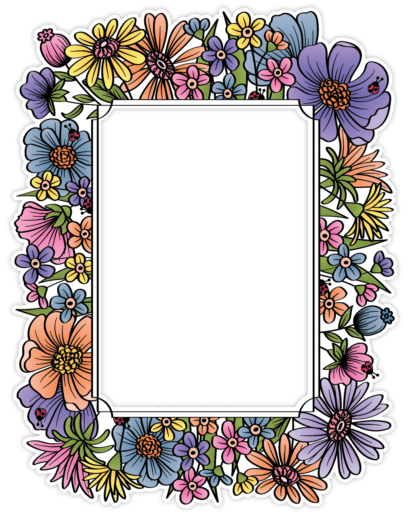 Wildflower Frame Impress-ion Press + Foil Plate