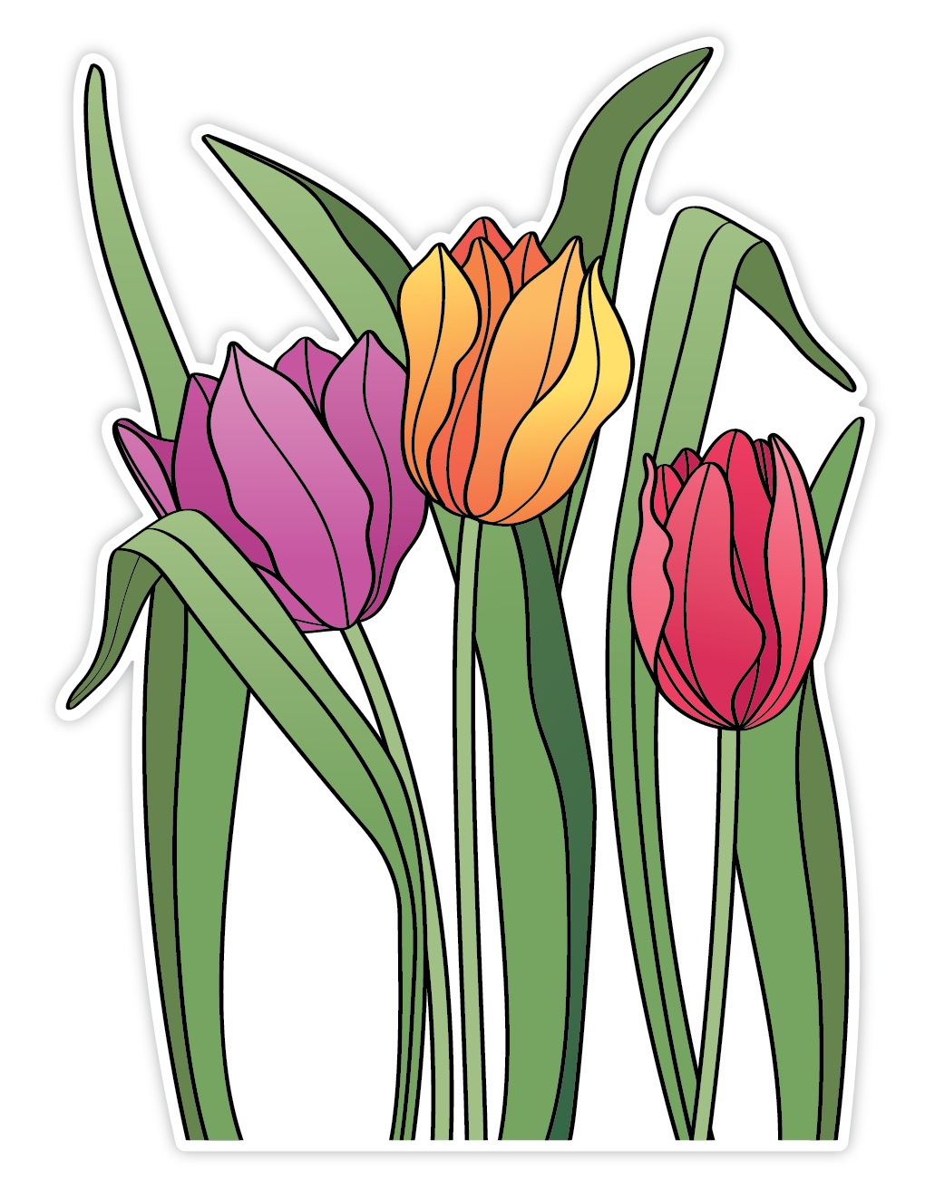 Tulips Impress-ion Press + Foil Plate