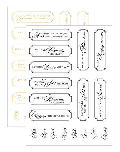 Wildwood Sentiments 5x7 Rub-On Transfers