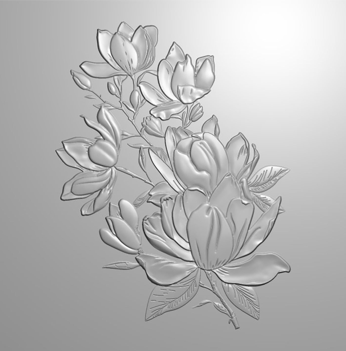 Sweet Magnolias 3D 6x6 Embossing Folder