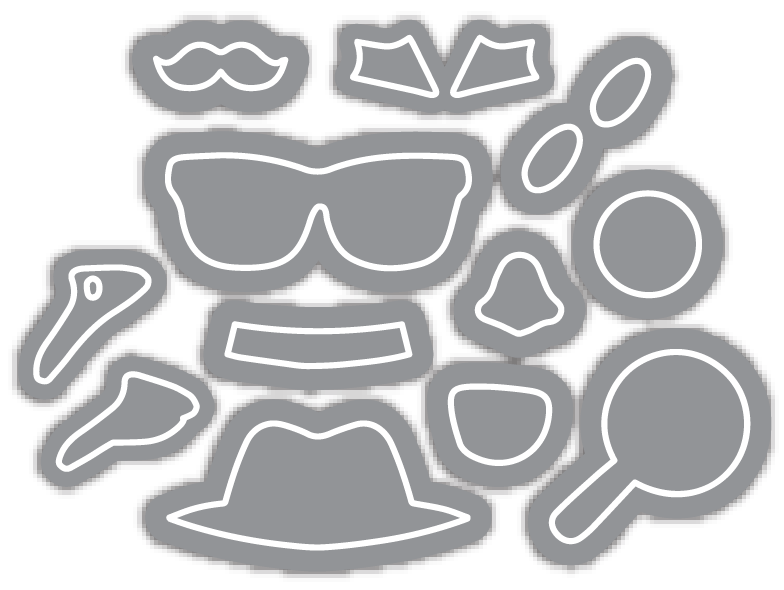 Fuzzy Wuzzies Under Cover Add-On 4x4 Stamps and Coordinating Dies