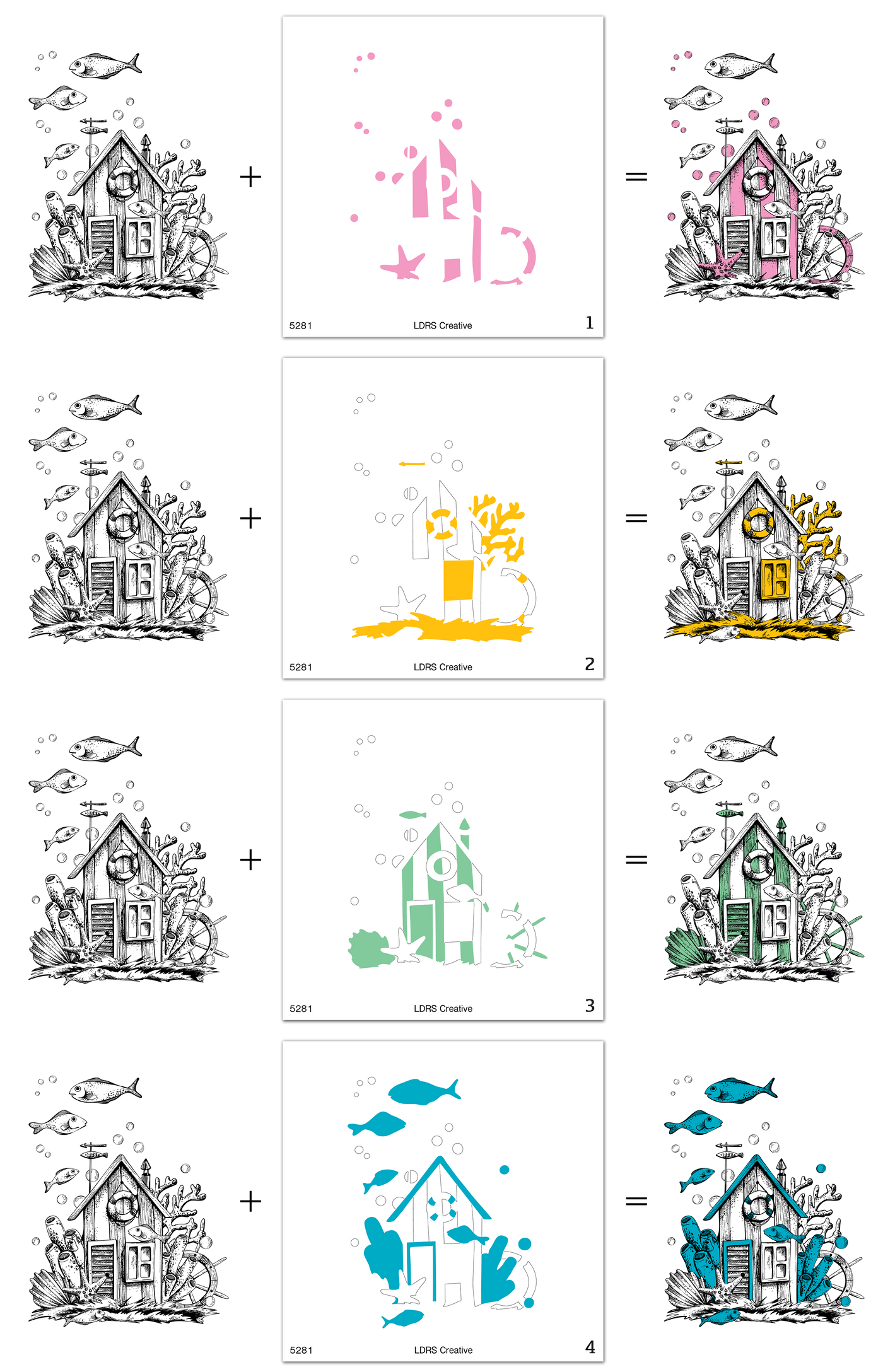 The Sea Shack Layering Stencils