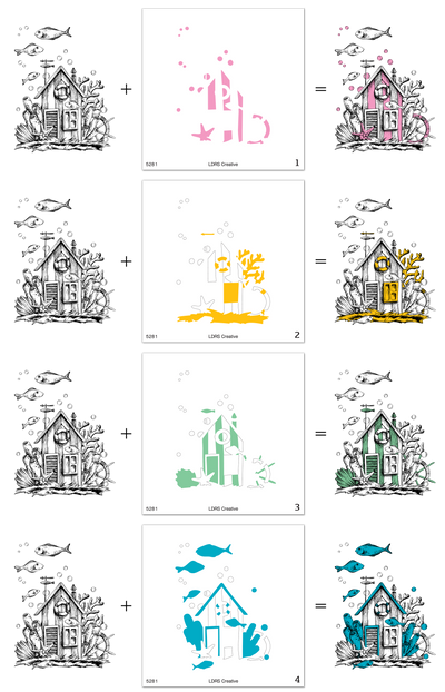 The Sea Shack Layering Stencils