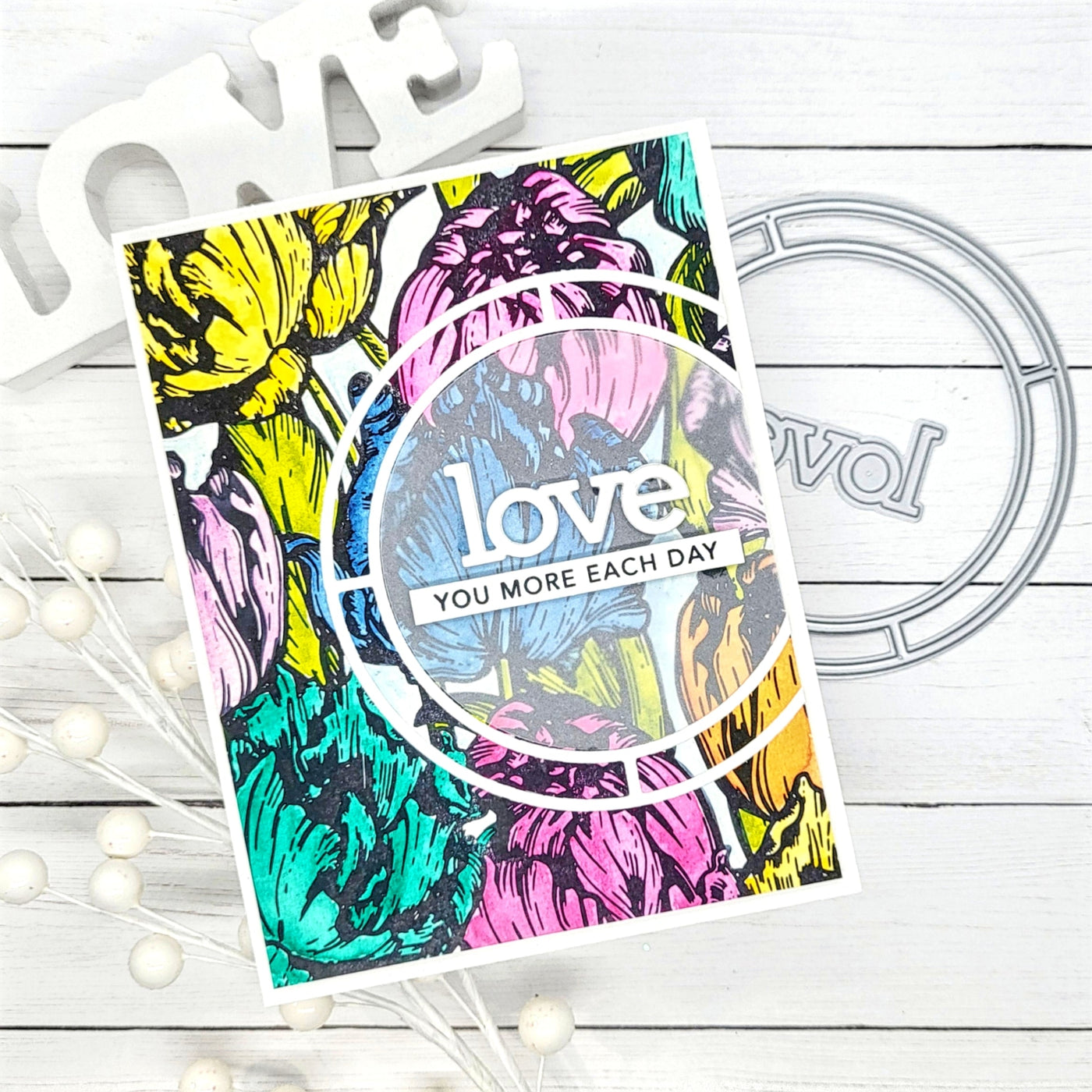 Tulip Mix Background Impress-ion Press + Foil Plate