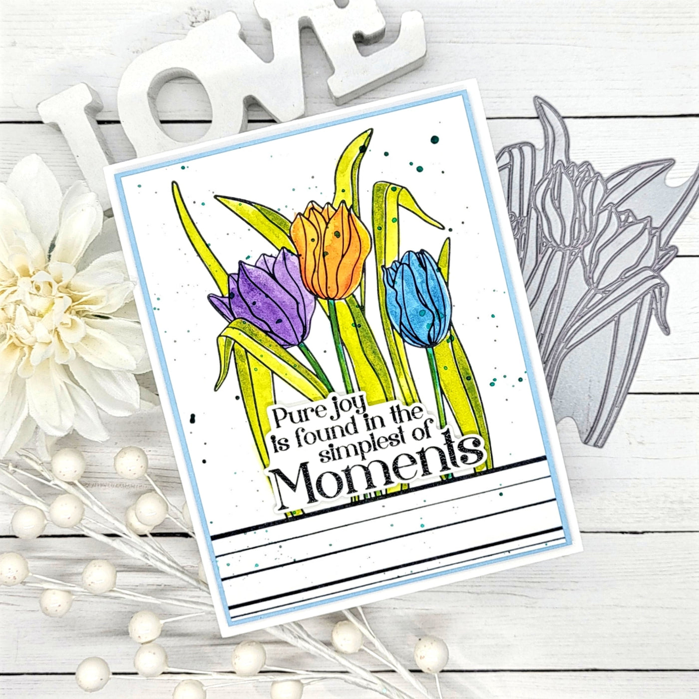 Tulips Impress-ion Press + Foil Plate