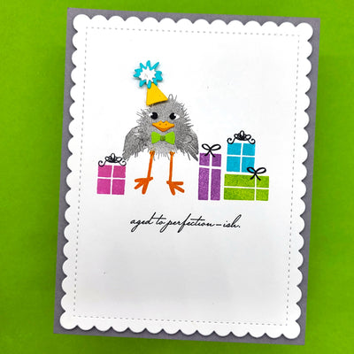 Fuzzy Wuzzies Birthday Suit Add-On 4x4 Stamps and Coordinating Dies