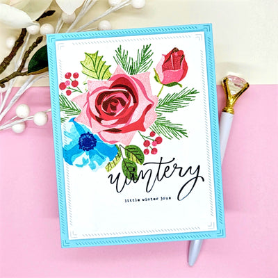 Winter Blooms Layering 6x8 Stamps