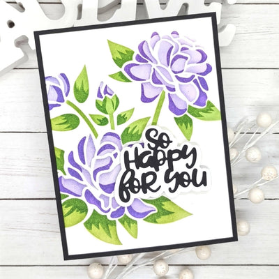 Gardenia Layering 6x6 Stencils - 4 Pack