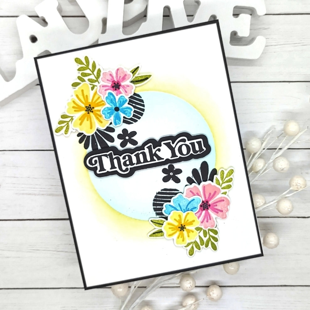 Thank You Flowers 4x6 Stamps