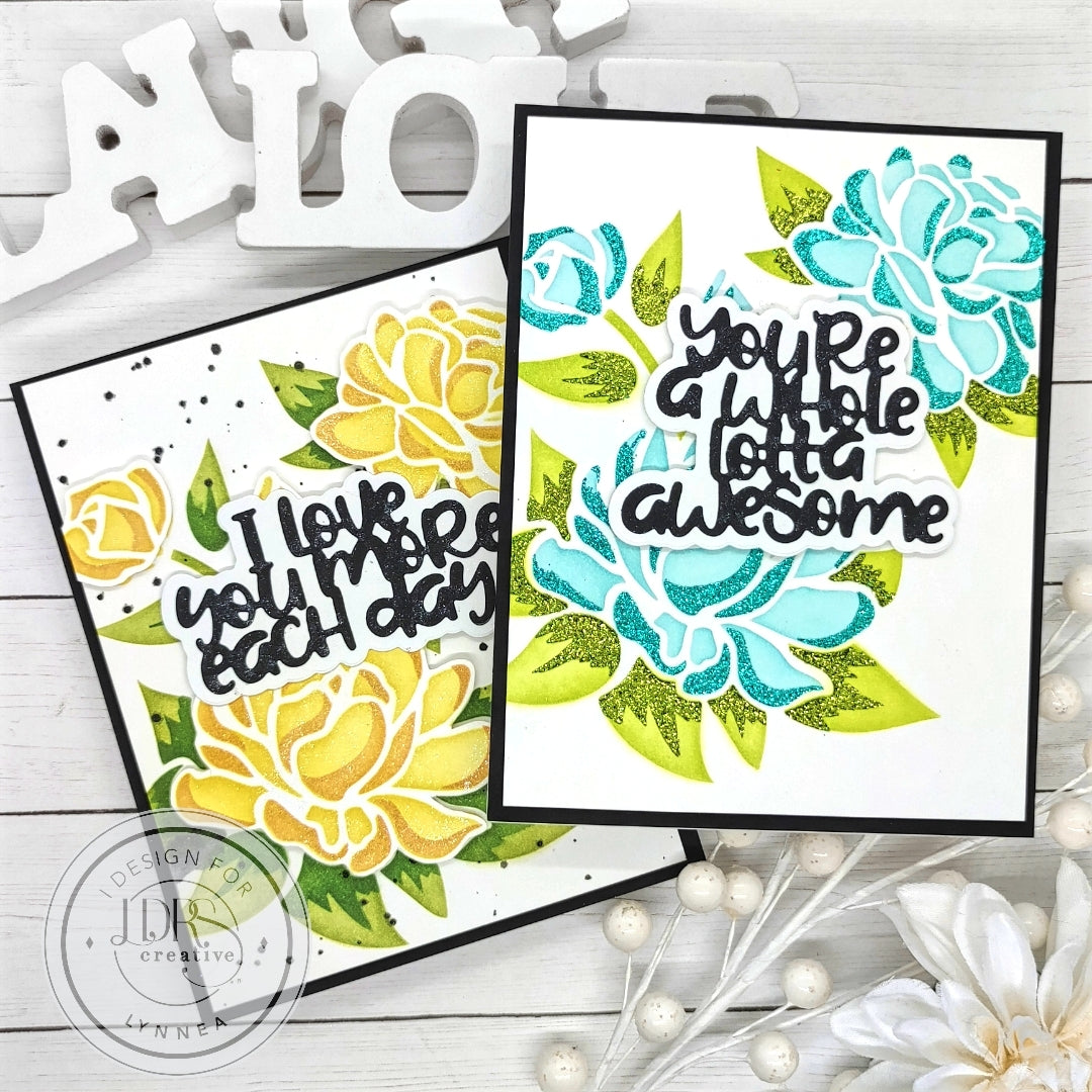 Gardenia Layering 6x6 Stencils - 4 Pack