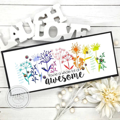 Floral Silhouette 4x6 Stamps