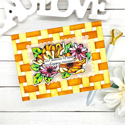 Basketweave Layering 6x6 Stencils - 2 Pack