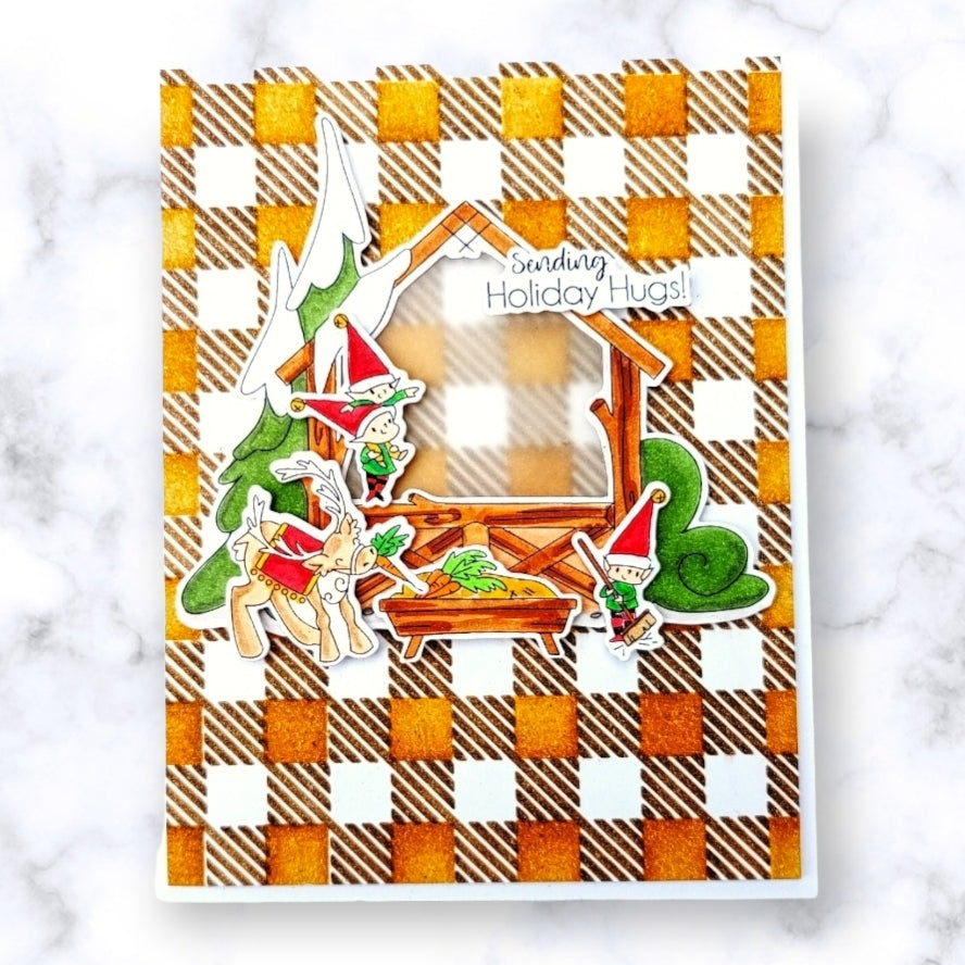 Christmas Stable 4x6 Stamps