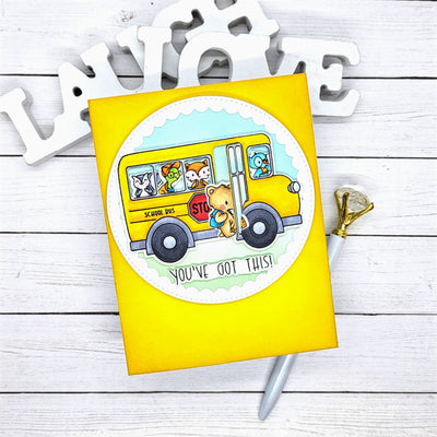 School Bus Pocket Pals Coordinating Dies