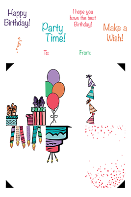 Birthday Tag 4x6 Stack Stamp