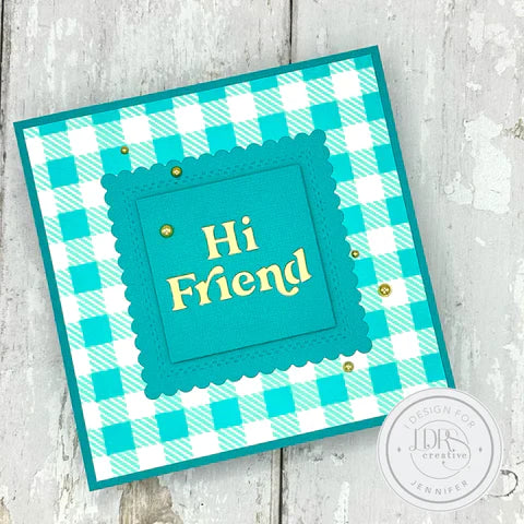 Gingham Check 6x6 Stencil - 2 Pack