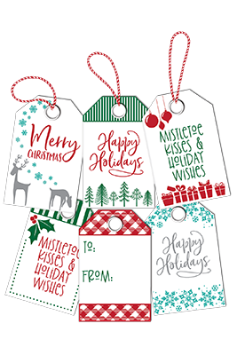 Christmas 4x6 Gift Tag Stack Stamp