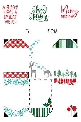 Christmas 4x6 Gift Tag Stack Stamp