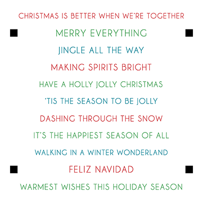 Christmas Sentiment Stack Stamp