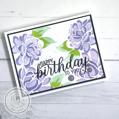 Gardenia Layering 6x6 Stencils - 4 Pack