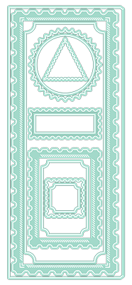 Diagonal Stitched Postage Frames Slimline Dies