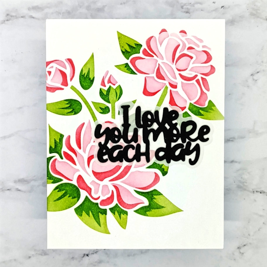 Gardenia Layering 6x6 Stencils - 4 Pack