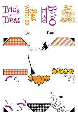 Halloween 4x6 Gift Tag Stack Stamp