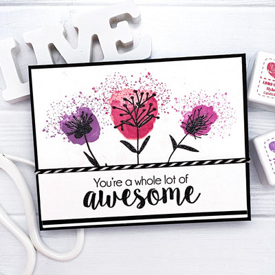 Floral Silhouette 4x6 Stamps