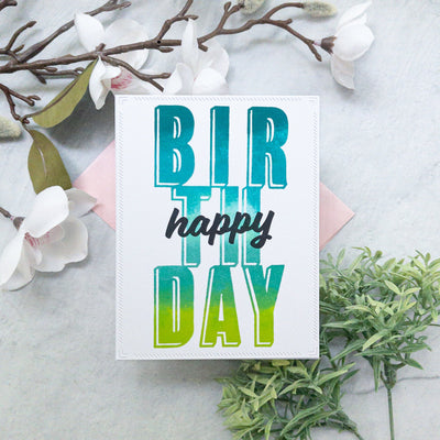 Big Word 4x6 Stamps - Birthday