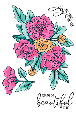 Joyful Blooms 4x6 Stamps