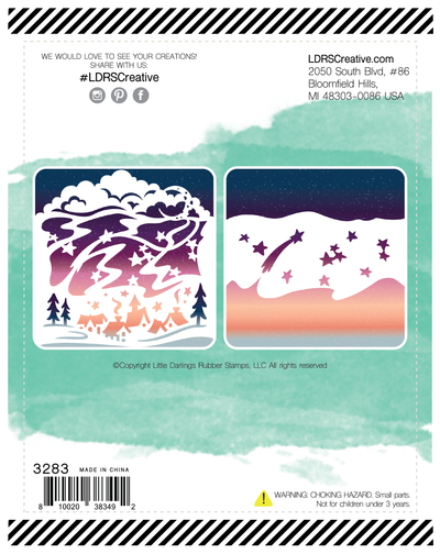 Magical Skies 2 PK 6x6 & 3x6 Stencils