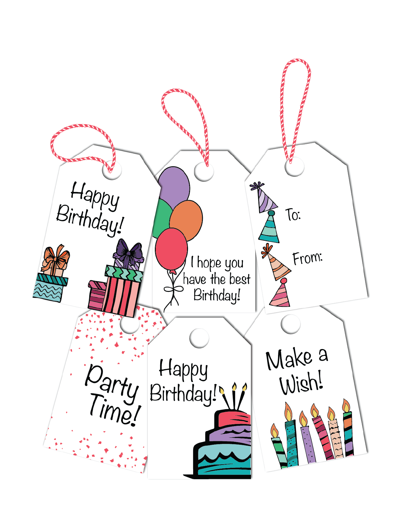 Birthday Tag 4x6 Stack Stamp