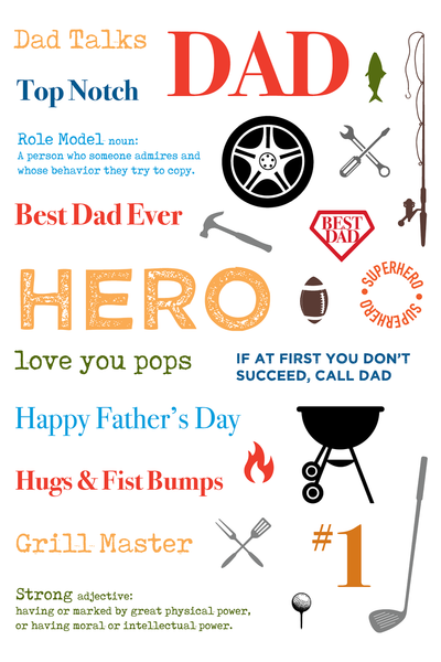 All About Dad 4x6 Stamps