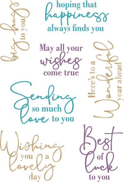 My Wish For You Sentiments 4x6 Stamps